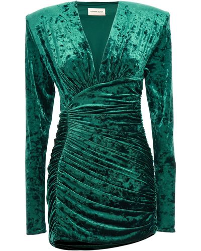 Alexandre Vauthier Draped Velvet Dress Dresses - Green