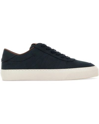 Moncler Midnight Blue Leather Monclub Sneakers