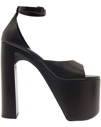 Balenciaga 'camden' Black Sandals With Oversized Platform In Smooth Leather Woman