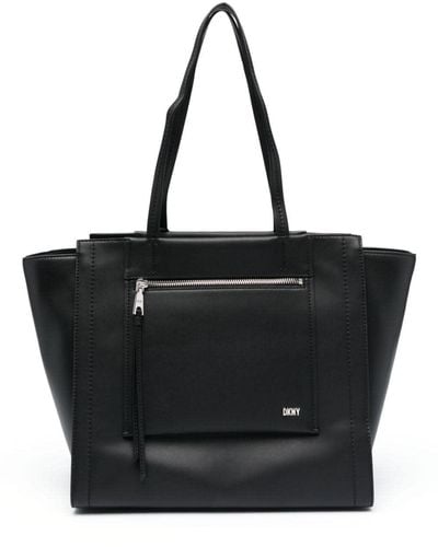 DKNY Pax Calf-leather Tote Bag - Black