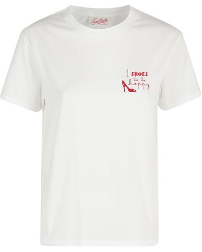Mc2 Saint Barth Cotton Crew Neck T Shirt - White