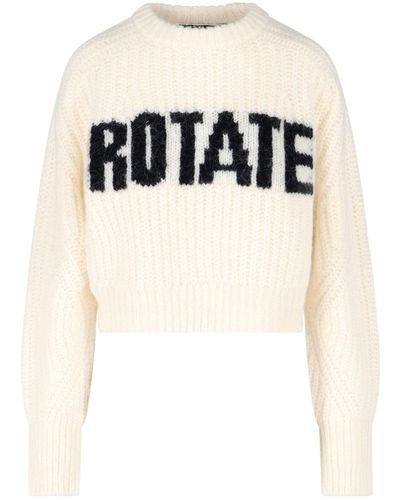 ROTATE BIRGER CHRISTENSEN 'shandy' Crop Sweater - Multicolor