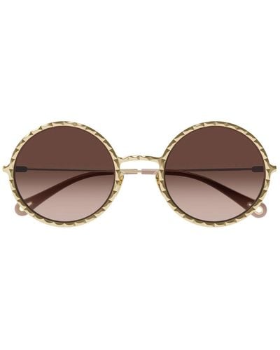 Chloé Round-frame Sunglasses - Brown