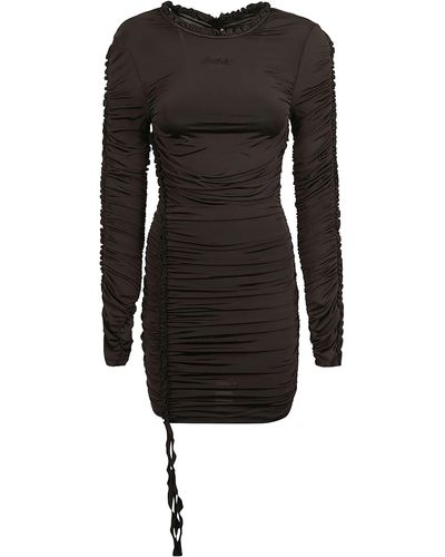 ROTATE BIRGER CHRISTENSEN Slinky Mini Ruffle Dress - Black