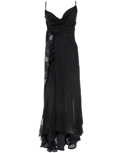 Y. Project Satin Dress - Black