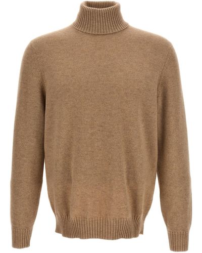 Brunello Cucinelli High Neck Sweater Sweater, Cardigans - Brown