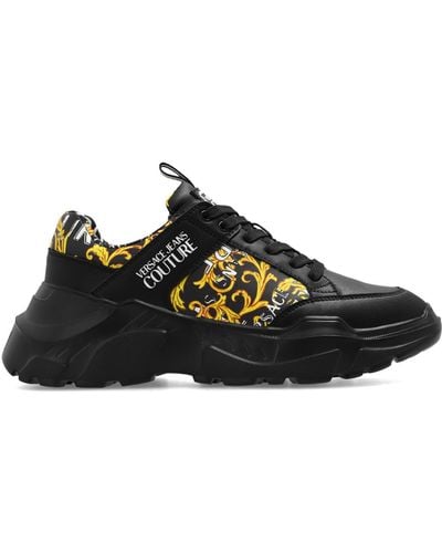 Versace Jeans Couture Printed Sneakers - Black