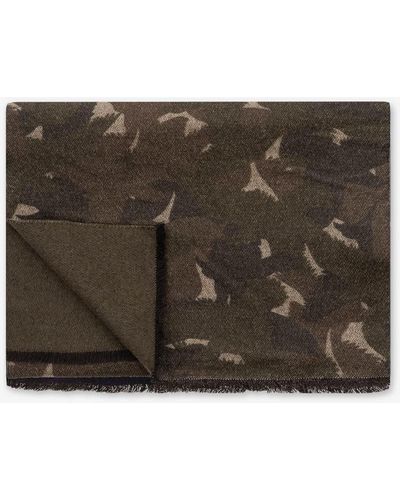 Larusmiani Camouflage Scarf Scarf - Brown