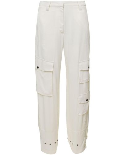 PT01 Giselle Cargo Trousers - White