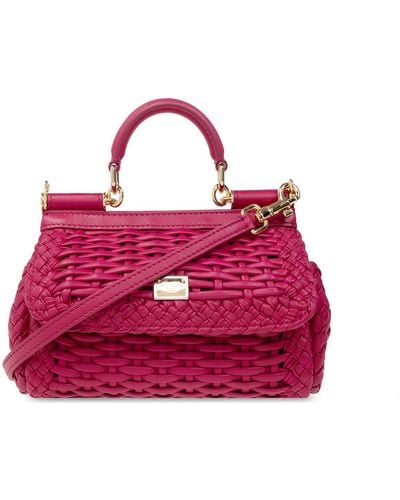 Dolce & Gabbana 'sicily Small' Shoulder Bag - Pink