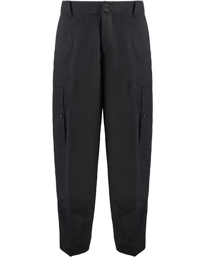 PT01 The Sailmaker Cotton-Linen Trousers - Black