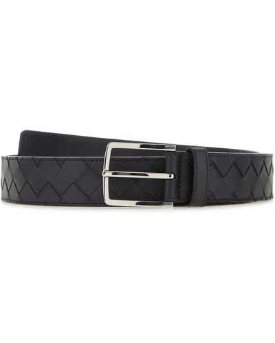 Bottega Veneta Leather Belt - Black