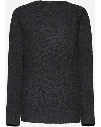 Totême Twisted Wool Sweater - Black