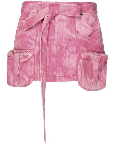 Blumarine Cotton Mini Skirt - Pink