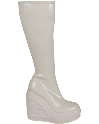 Fendi Glossy Over-the-knee Boots - White