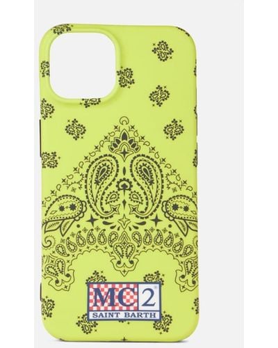 Mc2 Saint Barth Cover For Iphone 13 / 14 With Bandanna Print - Green