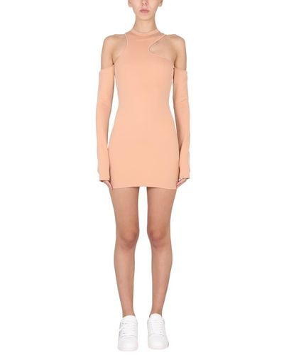 Off-White c/o Virgil Abloh Asymmetric Mini Dress - Pink