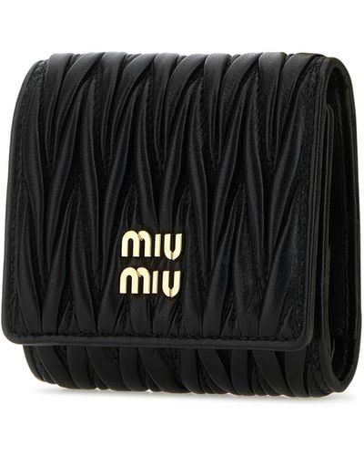 Miu Miu Nappa Leather Wallet - Black