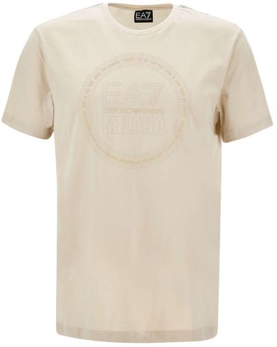 EA7 Organic Cotton T-Shirt - Natural