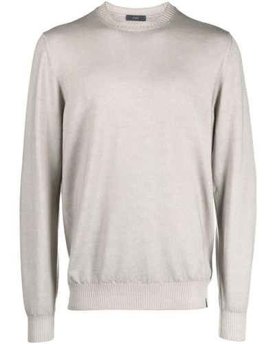 Fay Light Virgin Wool Sweater - Gray