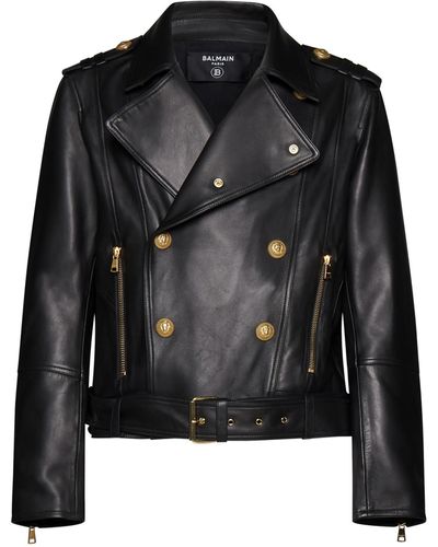 Balmain Leather jackets Men | Online Sale up to 50% off | Lyst