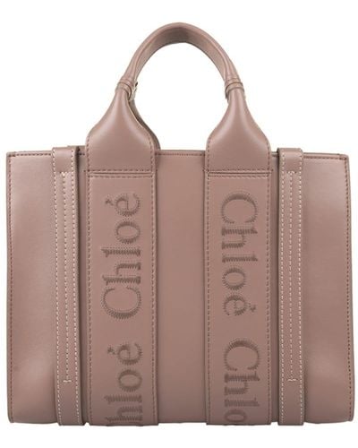 Chloé Woody Small Shopping Bag - Natural