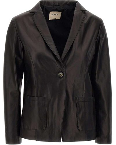 Mono Ginger Leather Jacket - Black