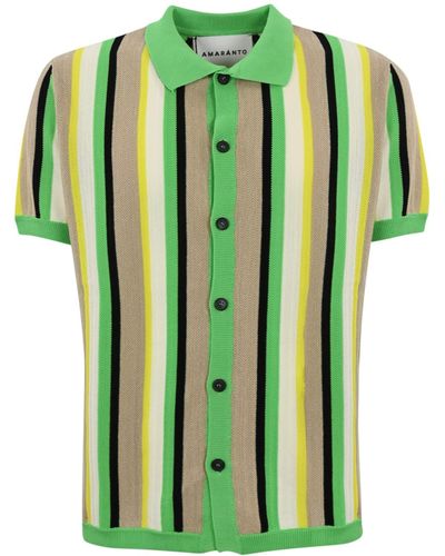 Amaranto Striped Knit Shirt - Green