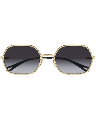 Chloé Rectangular Frame Sunglasses - Brown