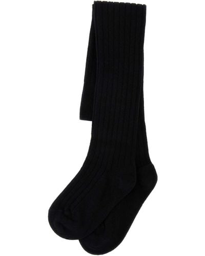 Prada Stretch Wool Blend Socks - Black