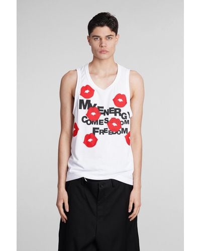 Comme des Garçons Tank Top In White Polyester