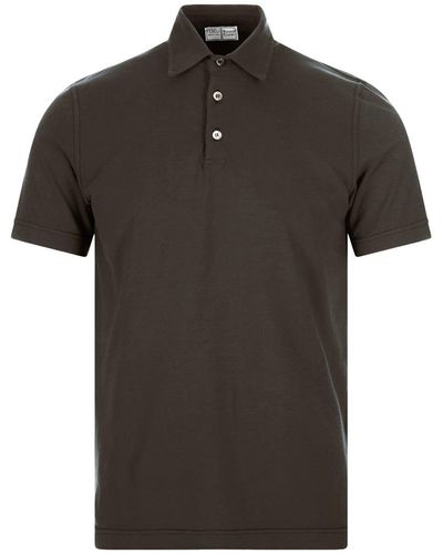 Fedeli Short-Sleeved Polo Shirt - Black