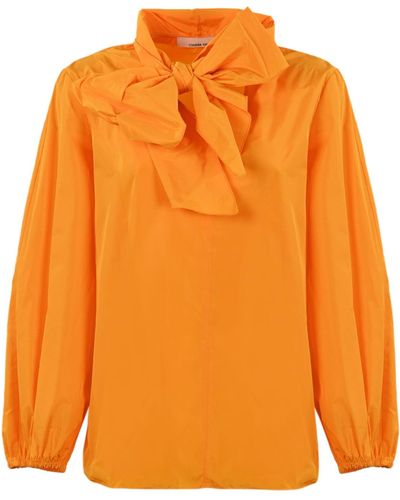 Liviana Conti Shirt With Bow - Orange