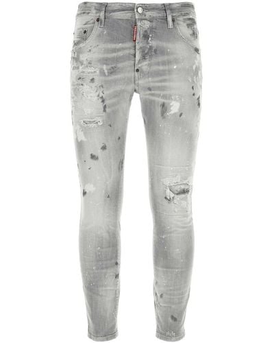 DSquared² Light Stretch Denim Skater Jeans - Grey