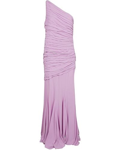 GIUSEPPE DI MORABITO Single-Shoulder Sleeveless Dress - Purple