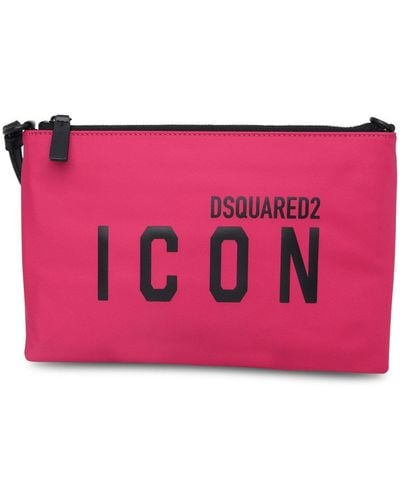 DSquared² Purple Fabric Bag - Pink