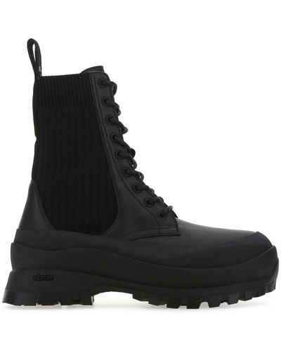 Stella McCartney Black Alter Mat And Fabric Ankle Boots