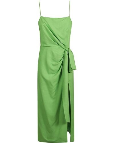 MSGM Draped Sleeveless Dress - Green
