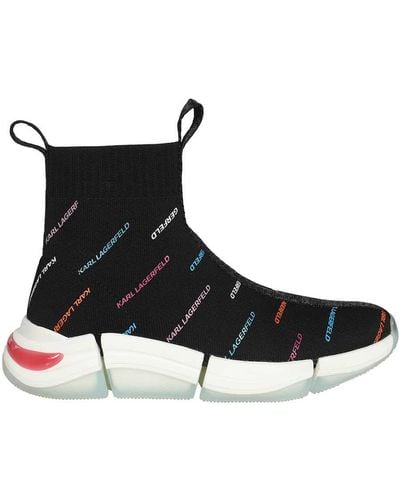 Karl Lagerfeld Knitted Sock-sneakers - Black