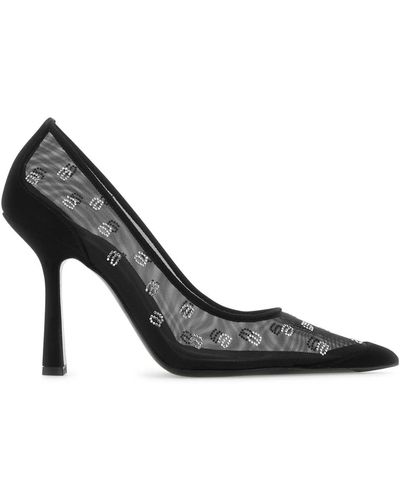Alexander Wang Embellished Mesh Delphine Court Shoes - Black