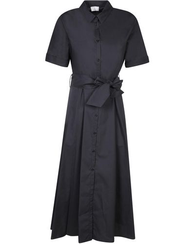 Woolrich Belted Midi Shirt Dress - Black