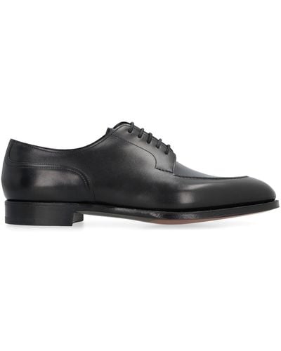 Edward Green Leather Lace-Up Shoes - Black