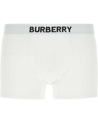 Burberry Stretch Cotton Boxer - White