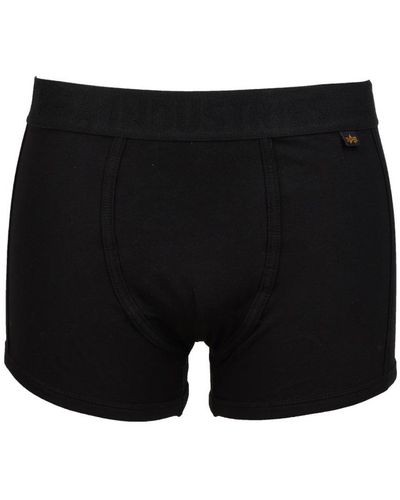 Alpha Industries Pack Of Two Logo Band Boxers - Black