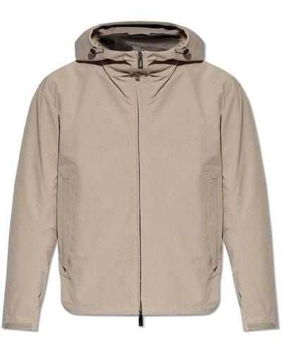 Emporio Armani Hooded Jacket, - Natural