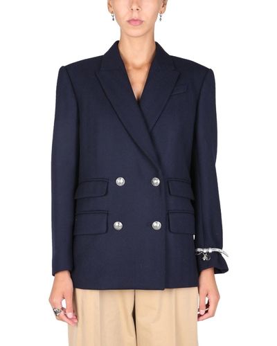 Alexander McQueen Double-breasted Jacket - Blue