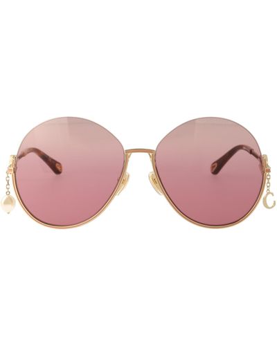 Chloé Round Frame Sunglasses - Pink