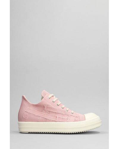 Rick Owens Slashed Low Trainers - Pink