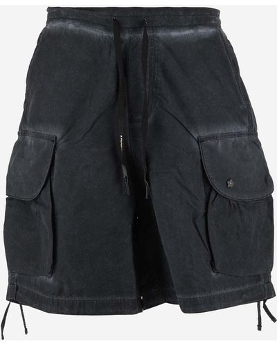 A PAPER KID Cotton Blend Cargo Shorts - Black