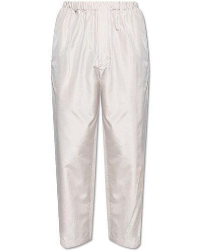 Lemaire Mid-Rise Wide-Leg Trousers - White